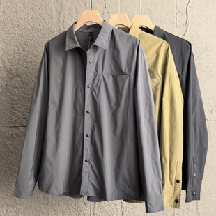 衬衫 老客户懂 轻便透气百搭宽松休闲翻领长袖 外贸男装 速干弹力