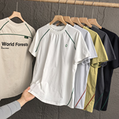 轻薄凉感t恤骑行服半袖 夏季 户外机能运动防晒速干球衣短袖 冰川蓝