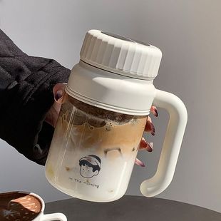 2025男女塑料水杯车载泡茶杯便捷咖啡杯 简约大容量水杯高颜值新款
