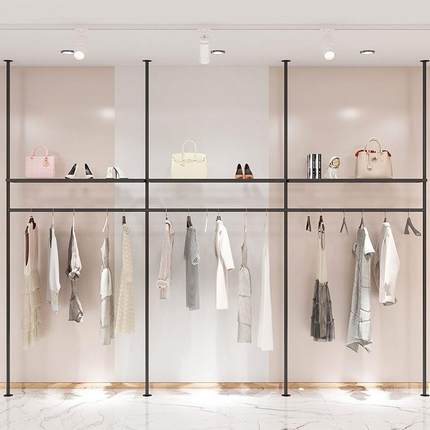 服装店展示架上墙壁挂吊架顶天立地男女装挂衣架专用升降陈列货架