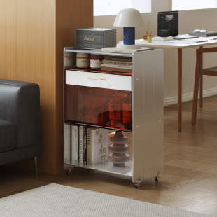 雅仆可移动客厅沙发边柜边几现代简约高级收纳多层储物柜小茶水柜