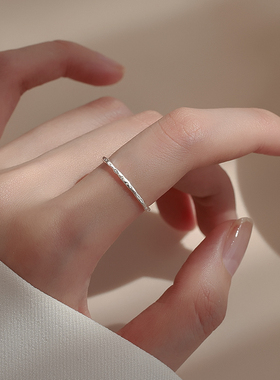 糖纸小众设计食指戒素圈