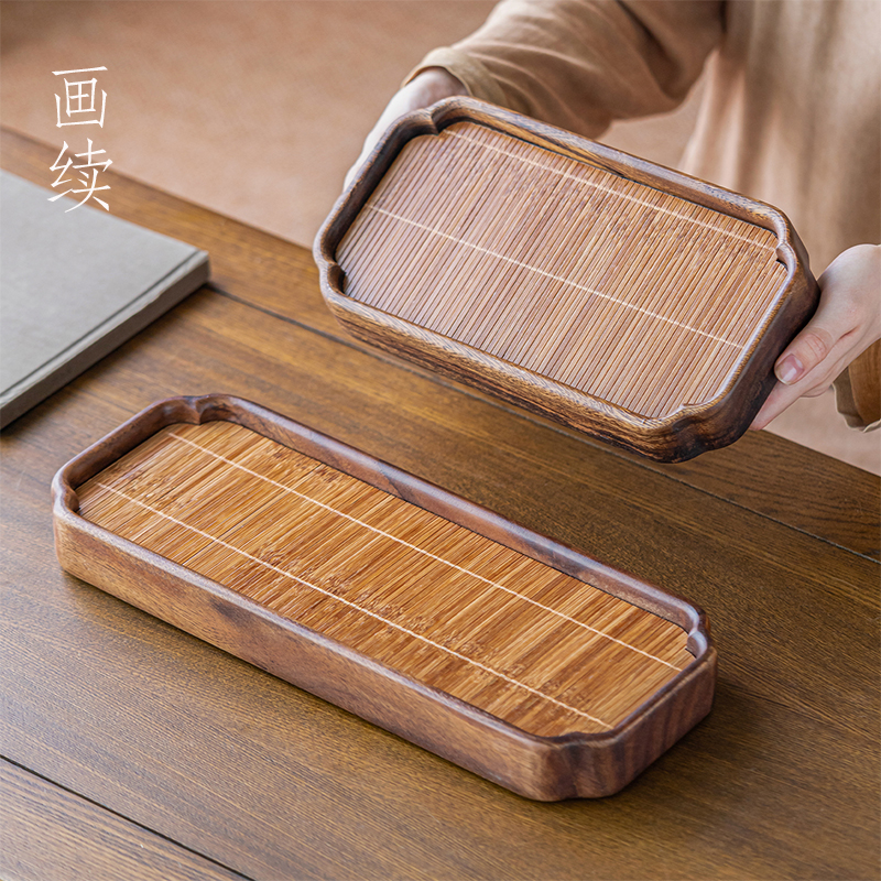 画续新中式胡桃木干泡盘