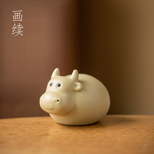 宜兴手工紫砂指尖牛茶宠