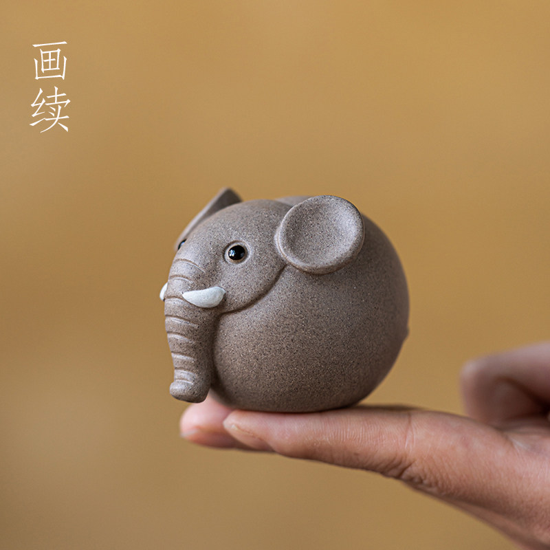 画续宜兴手工紫砂茶宠