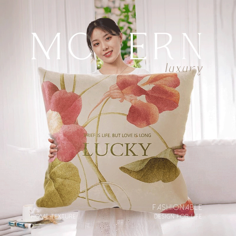 美若晨曦美式田园客厅沙发抱枕套