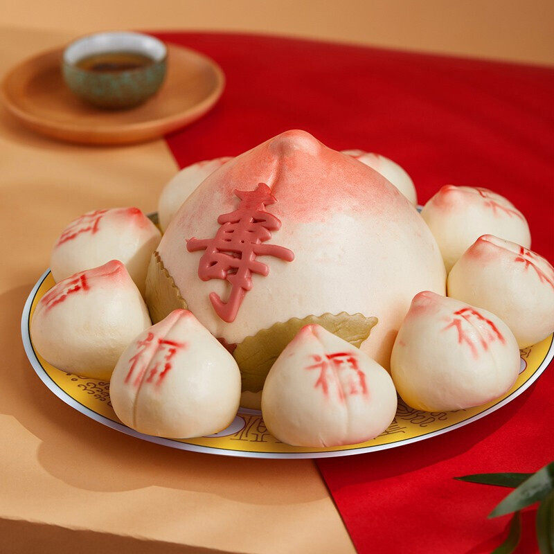 饽饽房老人生日贺寿寿桃图片