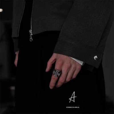 ERD风格男女纯银先锋限量戒指