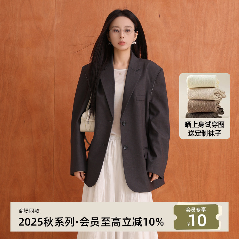 AIRIQI25秋新款廓形西装外套
