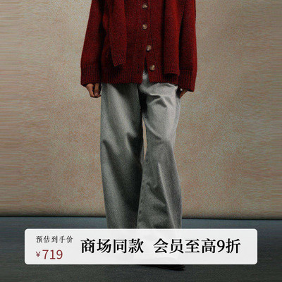 AIRIQI25冬新款直筒廓形牛仔裤