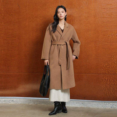 AIRIQI冬季新款羊毛双面呢外套