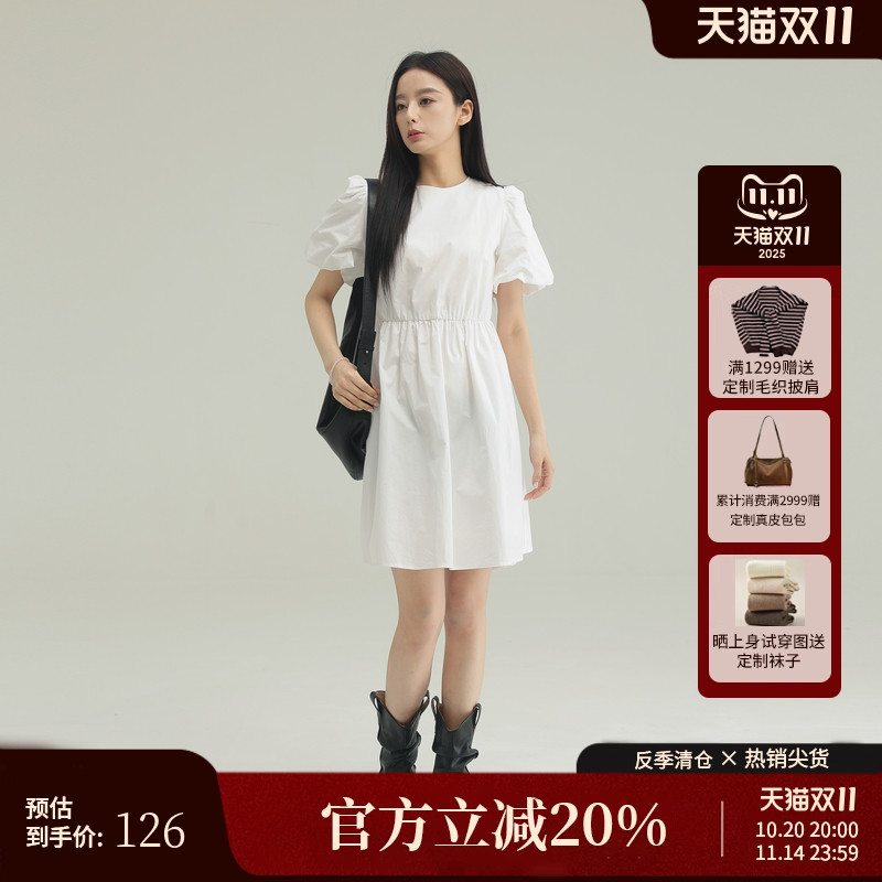AIRIQI夏季新款露背设计感连衣裙
