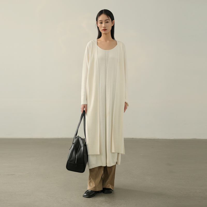 Airiqi/爱惢崎24春新款毛织开衫