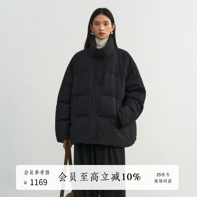 AIRIQI25冬新款立领短款羽绒服