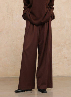 黑标BAIZHUO商场同款25秋新款简约通勤捏褶西装休闲裤女AZ53CK368