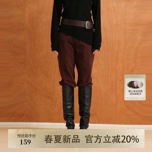 AIRIQI冬季新款直筒休闲牛仔裤