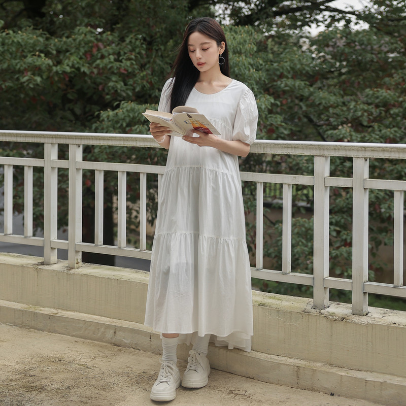 【直播专享】简约泡泡袖不规则设计夏日绝美小连衣裙AY52LQ18