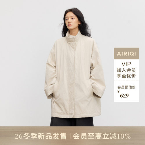 AIRIQI26冬新款轻薄立领棉服外套