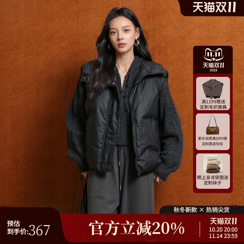 AIRIQI冬季新款羽绒服马夹外套