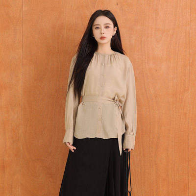 AIRIQI秋季新款休闲通勤长袖衬衫