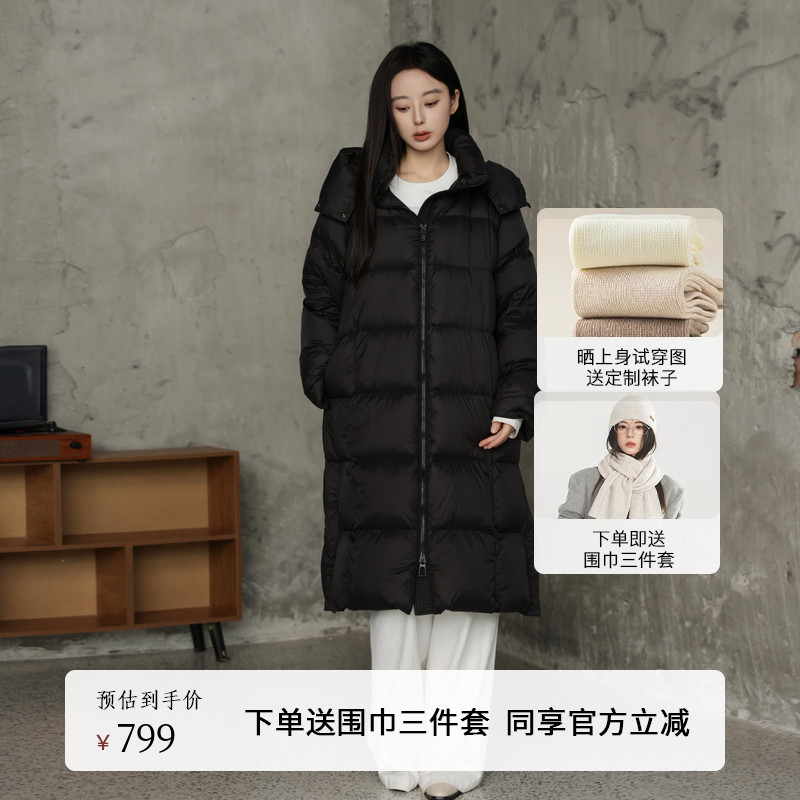 AIRIQI冬季新款轻盈连帽羽绒服