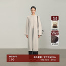 前开叉设计感长袖 插肩袖 针织连衣裙AZ44LQ334 新款 黑标BAIZHUO冬季