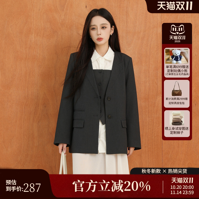 AIRIQI秋季新款廓形西装外套