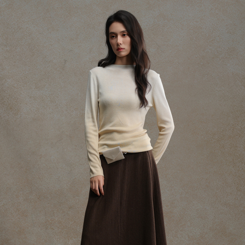 AIRIQI25冬新款半高领羊毛针织衫