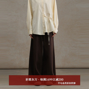 女AI54NC247 复古百搭阔腿高腰垂感牛仔裤 AIRIQI商场同款 25冬新款