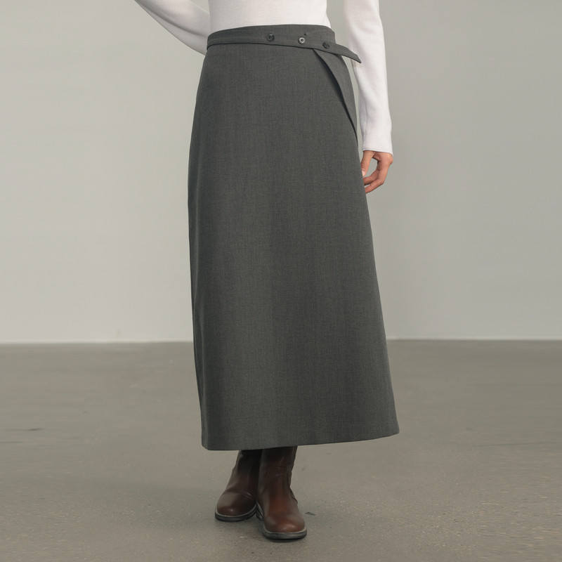 黑标BAIZHUO春季新款不对称褶皱分割设计感直筒半身裙女AZ44BQ282,女装/女士精品,半身裙,淘宝优惠券,粉丝福利购,淘宝优惠卷