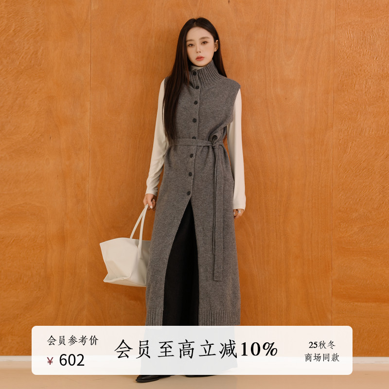 AIRIQI25冬新款羊毛针织连衣裙