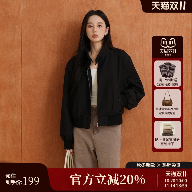 AIRIQI秋季新款复古短款夹克外套