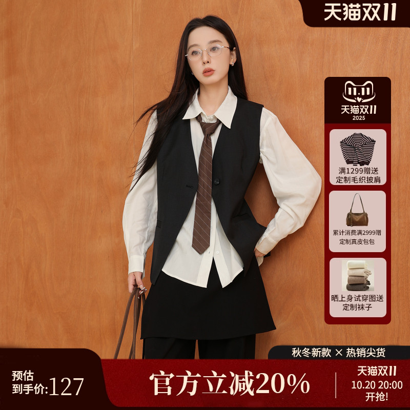 AIRIQI冬季新款休闲通勤马夹外套
