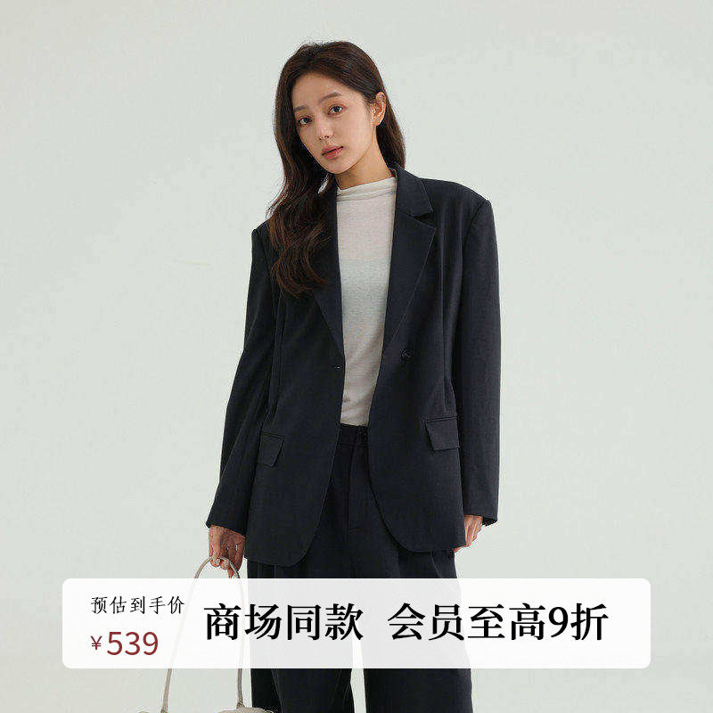 AIRIQI商场同款25秋新款正肩休闲通勤廓形宽松西装外套AH5