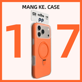 磁吸支架适用苹果17promax手机壳果冻液态硅胶新款 iphone17pro星宇橙不会撞壳艺术16pro韩系ins风air可爱15pm