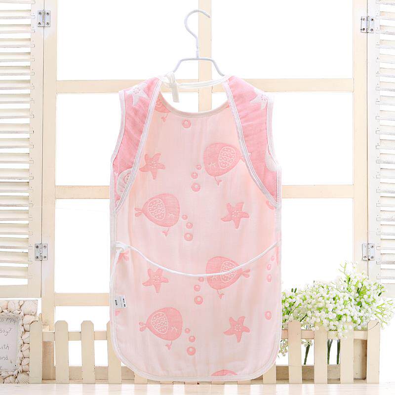 宝宝露背睡袋夏天纱布背心睡兜婴儿童睡觉防踢被护肚肚兜夏季薄款
