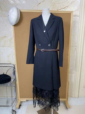 诗Mong•••梦西装连衣裙/蕾丝半身裙两件套