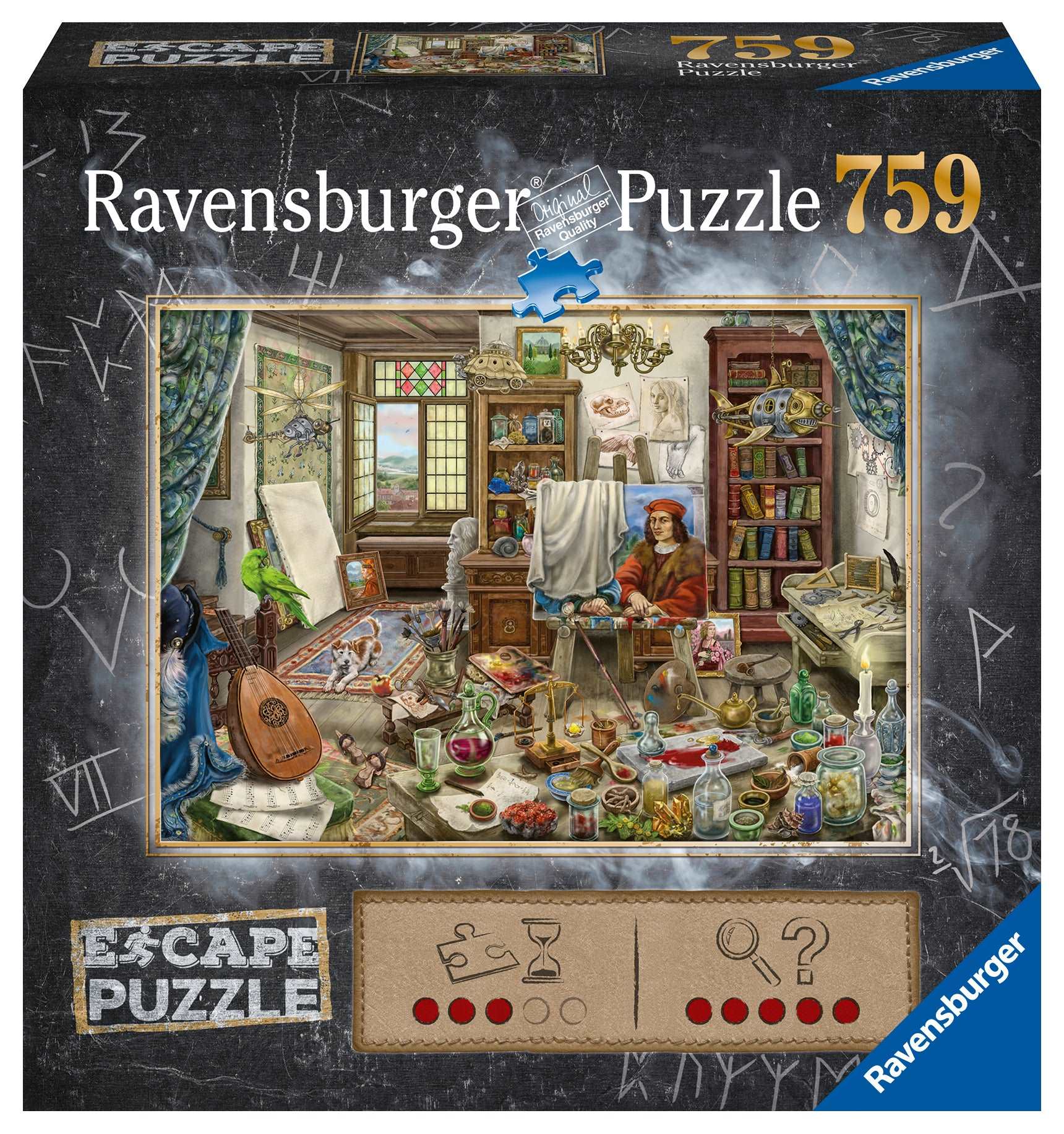 Ravensburger睿思密室逃脱-艺术家的房子759片-进口拼图益智解压