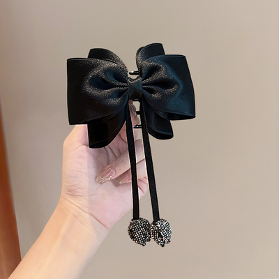 蝴蝶结抓夹女高级感气质优雅郁金香飘带马尾夹后脑勺夹子头饰发夹