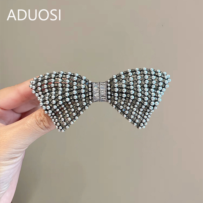 蝴蝶结夹子头饰发夹女后脑勺2025新款高端妈妈头饰水钻弹簧夹发卡,饰品/流行首饰/时尚饰品新,发饰,淘宝优惠券,粉丝福利购,淘宝优惠卷