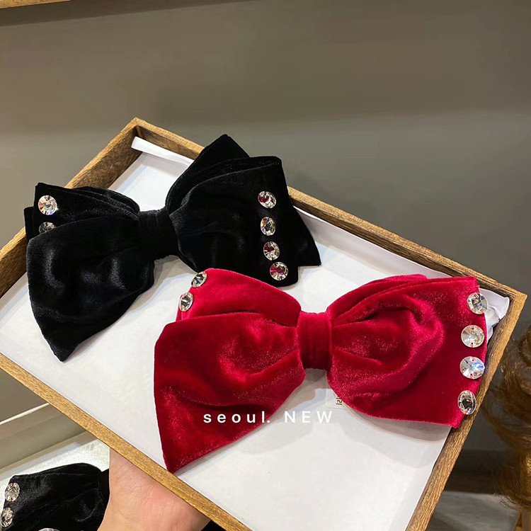 小香风水钻后脑勺顶夹大蝴蝶结