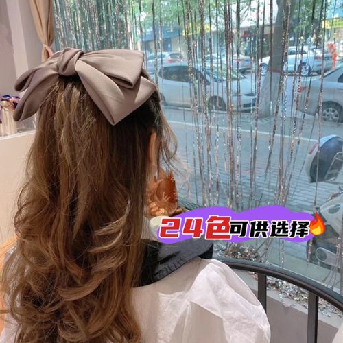 韩国缎面大蝴蝶结发夹发饰品头花