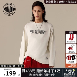 【拳王阿里联名】PALLADIUM帕拉丁日常休闲宽松男女款圆领长袖T恤