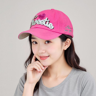 遮阳防晒帽 百搭街头时尚 纯棉鸭舌帽女夏季 刺绣棒球帽户外登山韩版