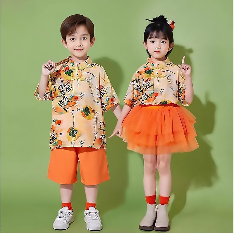 六一新款儿童演唱服新中式小学生舞蹈合唱服运动会开幕式表演服装