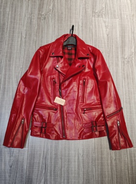 出口日本Haruf马皮皮真皮男款休闲复古机车皮夹克外套