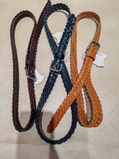 外贸出口纯手工编制头层牛皮真皮女款腰带