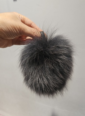 外贸出口狐狸毛皮毛一体真毛真皮女款休闲复古挂件