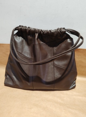 出口日本me*ssi小羊皮真皮休闲通勤单肩女包