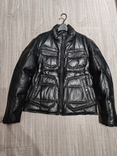 出口日本Haruf印度进口小羊皮真皮白鸭绒男款羽绒服